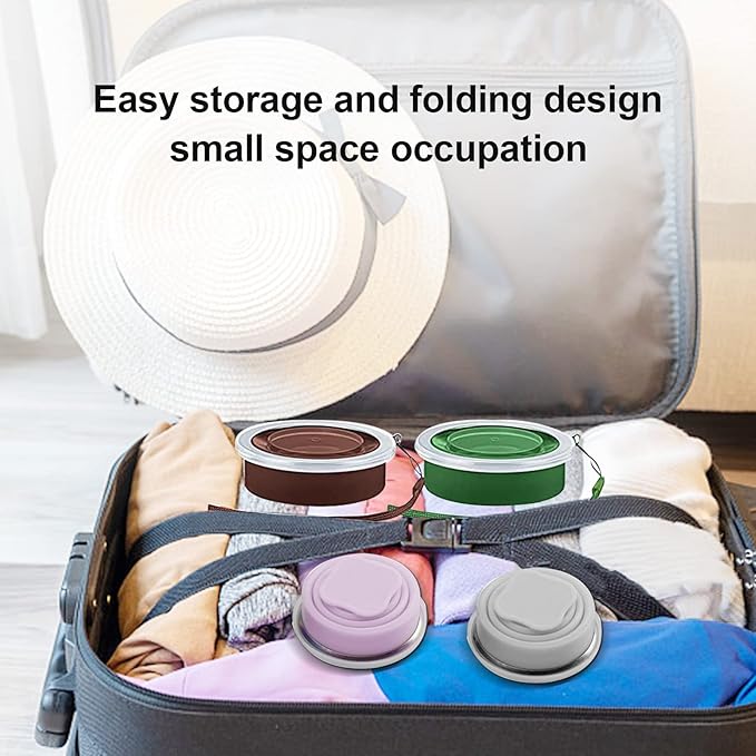 Silicone Collapsible Travel Water Cup 200ml, 6Pack Collapsible Silicone Cup with Lid, Expandable Drinking Cup Set, Reusable Mug for Camping, Hiking, Travel