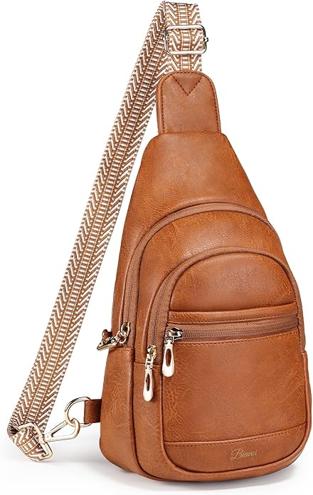 Crossbody Purses Bags for Women Travel, Anti Theft RFID Blocking Sling Chest Bag, Small Vegan Leather Purse for Casual