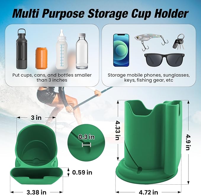 Kayak Cup Holder, Cup Paddle Board, Paddle Board Accessories Surfboards, Canoes and Kayak Accessories for Types of Cup Bottle Drink