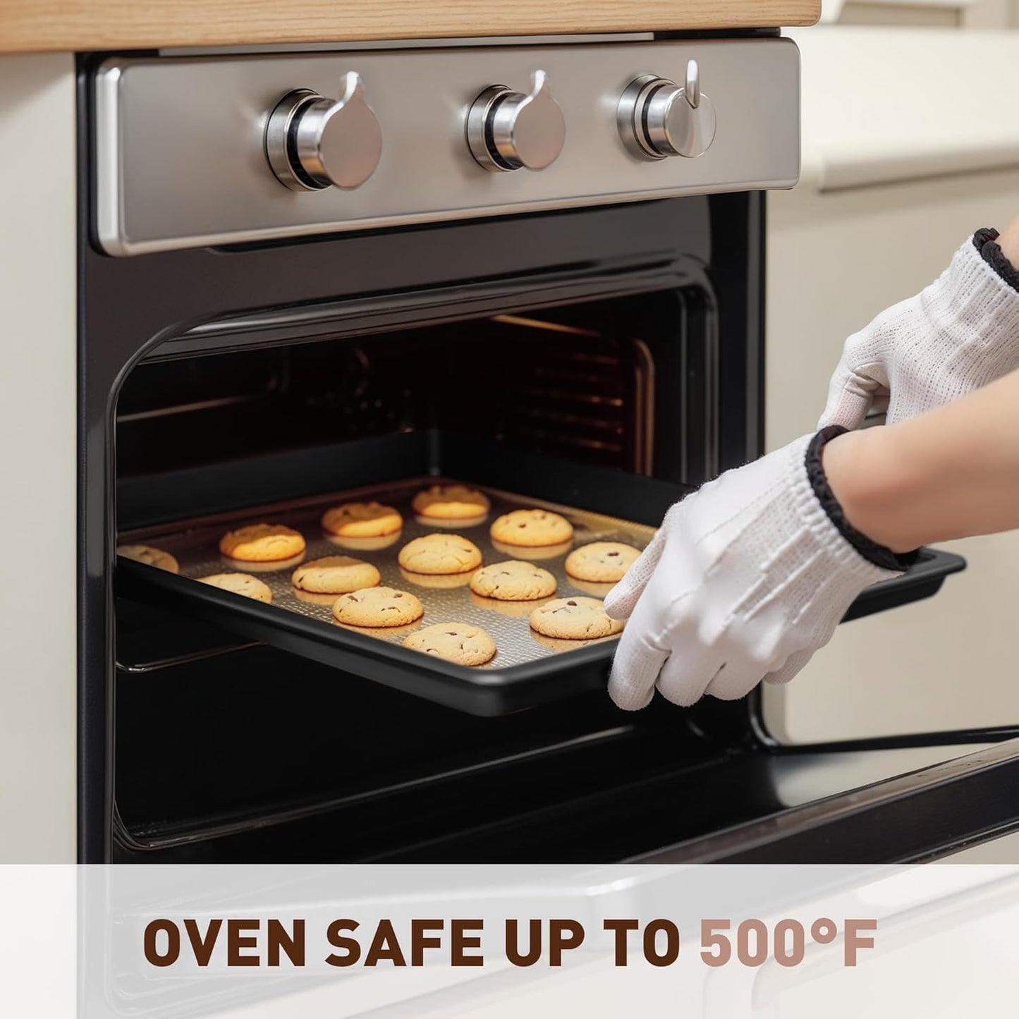 MAISON ARTS 30 Piece Pots and Pans Set Non Stick, Kitchen Cookware & Bakeware Sets with Nonstick Granite Coating, Baking Tray, Frying Pan and Saucepan, Black