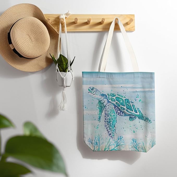 FBB Ocaen Beachy Ocean Sea Fish Reusable Grocery Shopping Bag