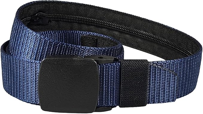 Money Waist Belt, Hidden Travel Pouch, Security Wallet with Blocking, Adjustable Strap for Documents Currency Tickets, Travel Gear, Anti Theft Belt for International Trips