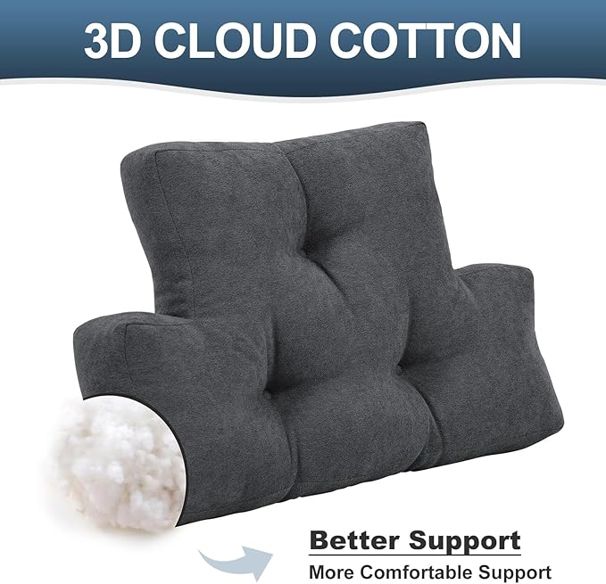 TANYOO Back Pillow for Recliner Lumbar Support Pillow Soft and Fluffy Back Support Cushion Thick Lumbar Cushion for Chairs, Recliners,Sofa, Couch and Bed for Pain Relief