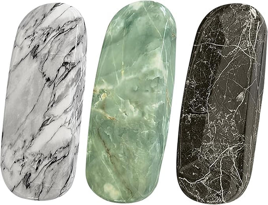 HSYMQ 3PCS Glasses Case, Eyeglasses Case Hard Shell, Reading Hard Glasses Cases for Women Men
