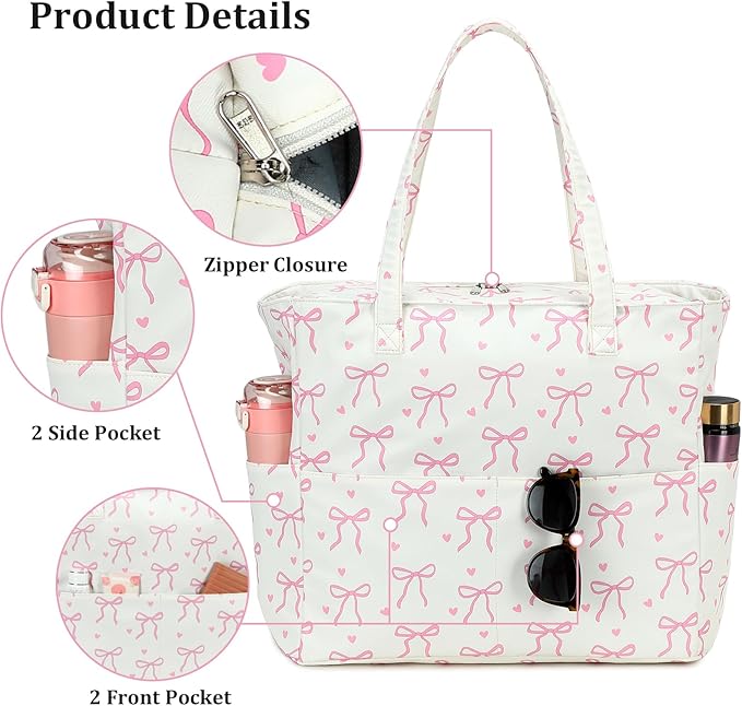 LEDAOU Large Beach Bag Women Waterproof Sandproof Zipper Beach Tote Pool Bag for Swim Gym Grocery Travel with Wet Pocket | Waterproof, Sandproof, Zipper, Pool, Gym, Grocery