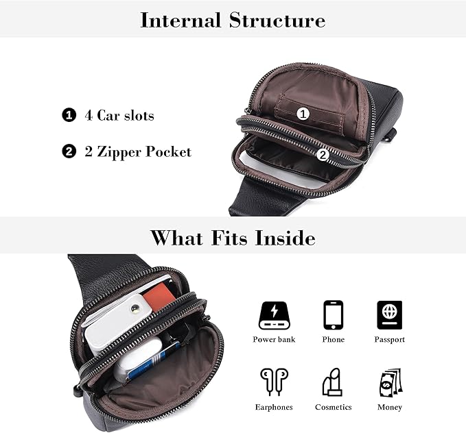 INICAT Sling Bag for Women Touchscreen Small Crossbody Cell Phone Purse Fanny Pack