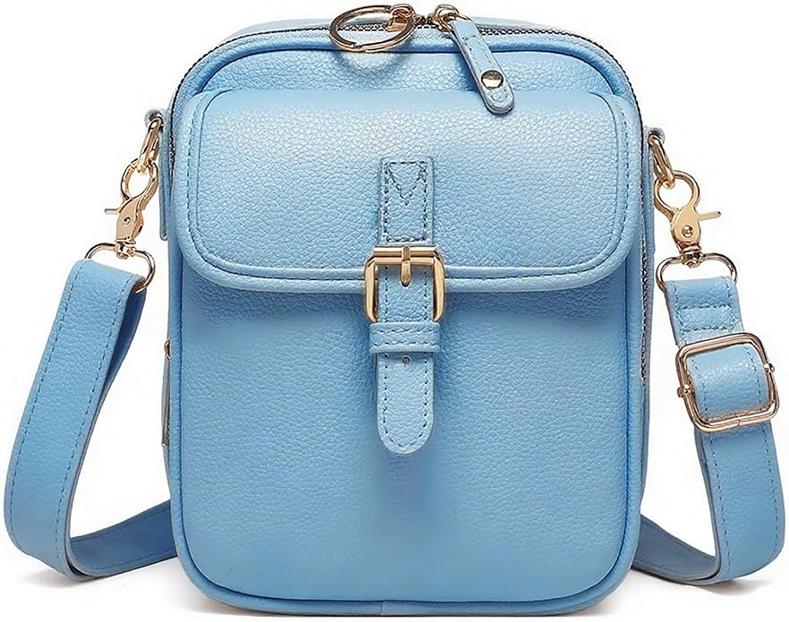 Vintage Messenger Bag Leather Crossbody Bags for Women Men Small Anti Theft Cross Body Shoulder Purse with Card Slots