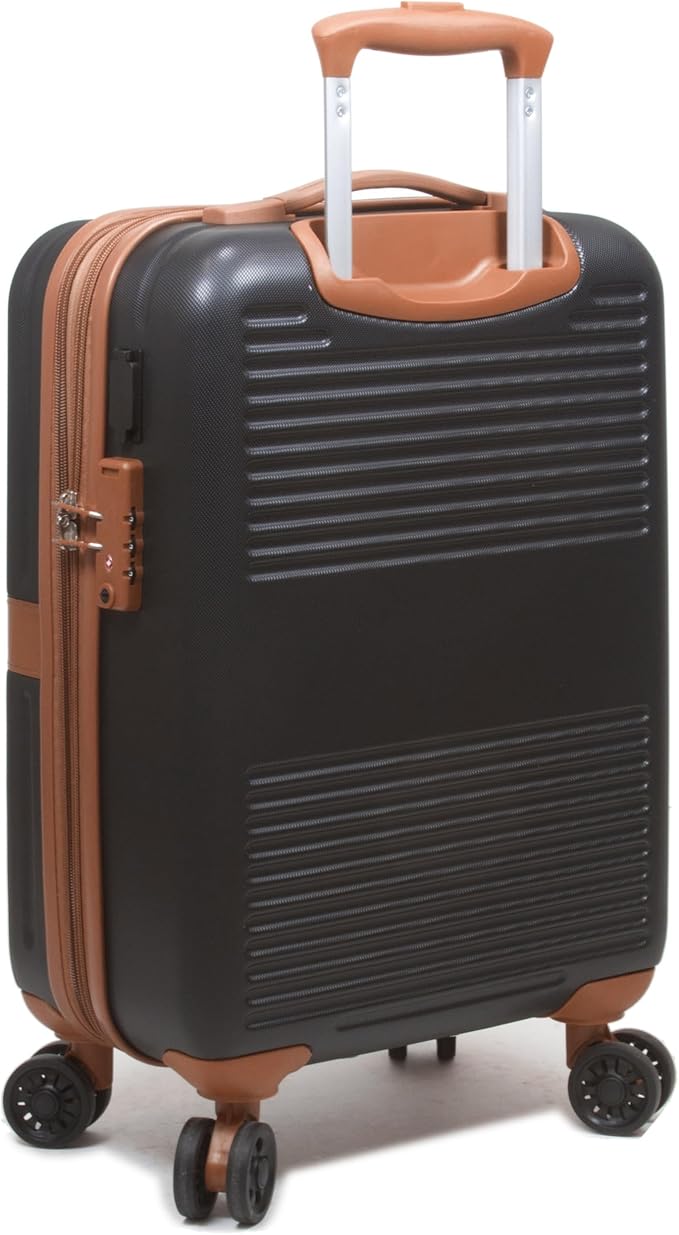 World Traveler Garland Lightweight Hardside 20-Inch Carry-On Expandable Spinner Luggage with TSA Lock & USB Port - Black