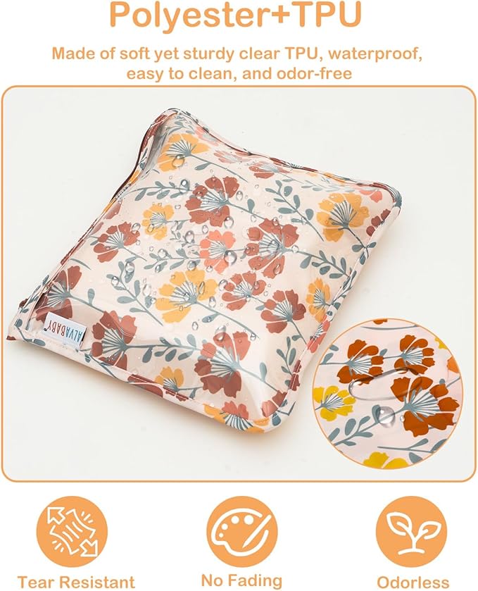 ALVA Diaper Bag Pouches | 3pcs Mess-Proof Travel Toiletry | TSA Approved Toiletry Bag | Cosmetic Makeup Bag Diaper Organizer for Baby and Mom Essentials