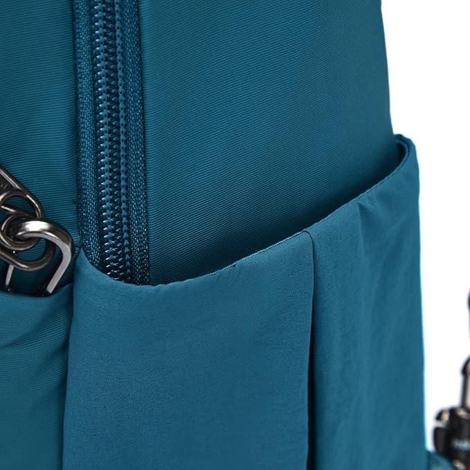 Pacsafe Metrosafe LS350 15 Liter Anti Theft Laptop Daypack/Backpack - with Padded 13" Laptop Sleeve, Tidal Teal