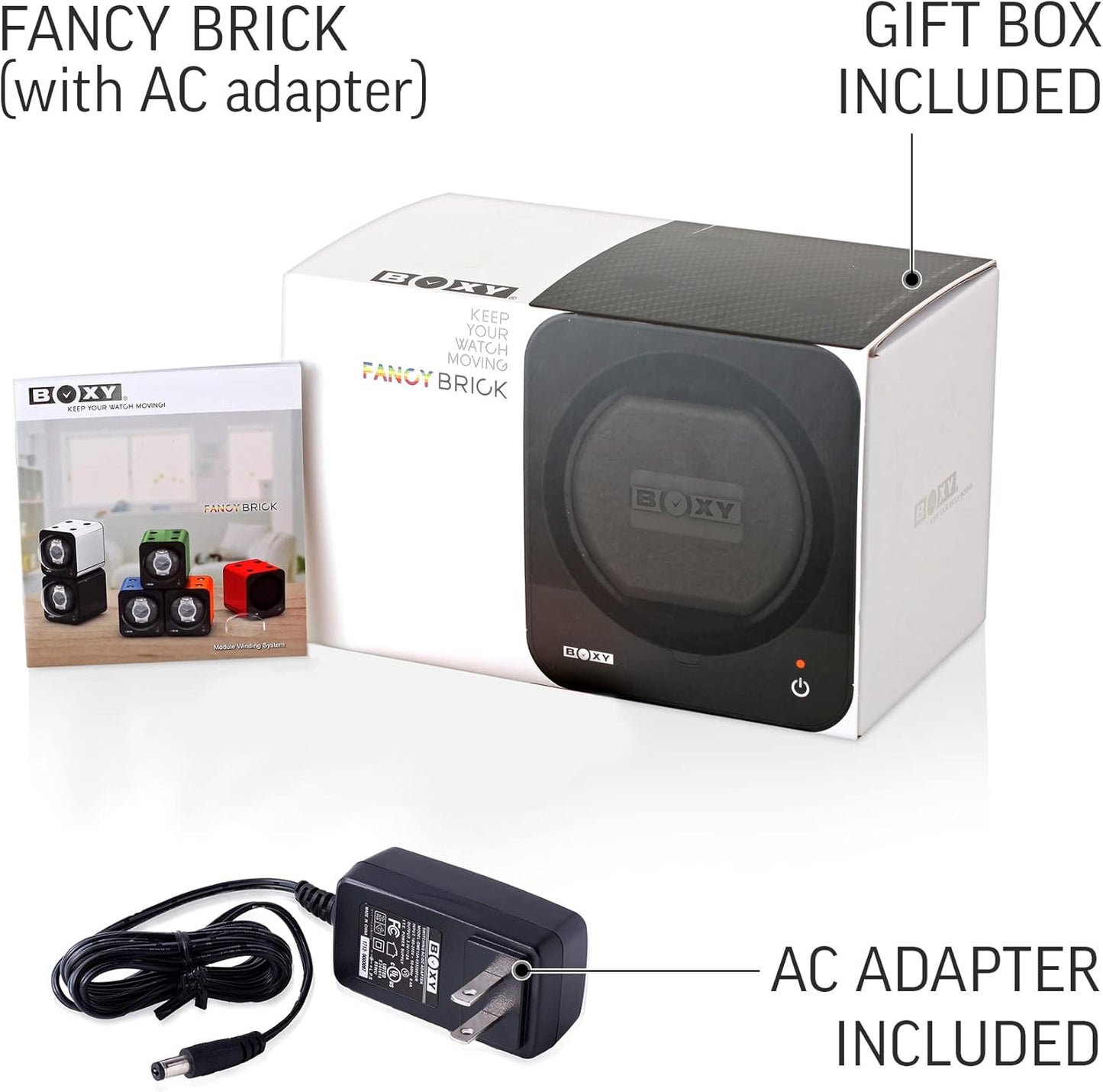 Watch Winder for Automatic Watch with Vertical Rotor Stop (with AC Adapter)