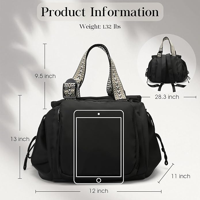 Everyday Bag Tote for Women, Spacious Diaper Bag with 16 Pockets, Durable Travel Bag, Sleek Work Shoulder Bag | 16 Pockets Org, Lay-Flat Design, 3-in-1 Versatility, Work & Travel Tote, Water-Resistant, Lightweight