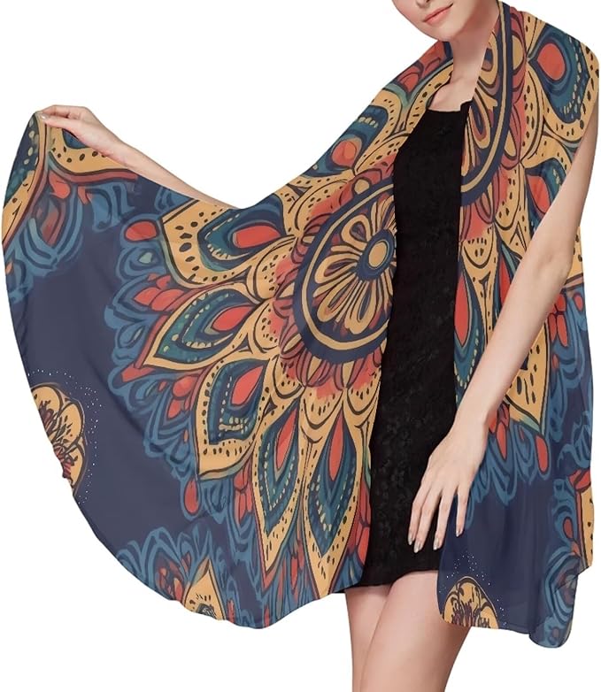 Oversized Lightweight Thin Beach Towel Compact Sandproof Fast Dry Clearance Towels Sand Free Pool Travel Essentials Accessories Women Men Adult Gifts Size S, Boho Flower Print Blue Brown
