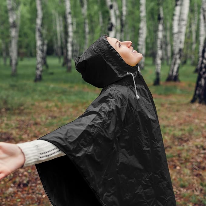 Zhehao 20 Pcs Rain Ponchos for Adult, Reusable Waterproof Plastic Rain Coat with Hood Portable Rainwear for Outdoor