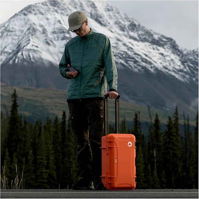 Nanuk 935 Pro Photo Kit – Waterproof Travel Camera Hard Case with Padded Dividers and Wheels, 22” x 14” x 9” - Dustproof and Impact Resistant, Airline Carry-On Approved – Orange