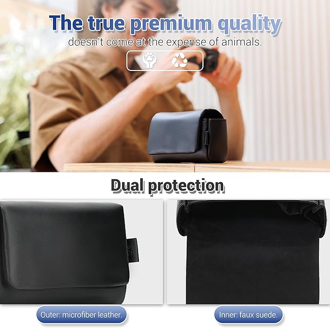KIWIFOTOS Digital Travel Camera Case Compatible with LUMIX ZS99 Ricoh GR III GR IV PowerShot SX740 HS G7XM3 SONY RX100 VI RX100 Compact Camera Carrying Pouch Bag
