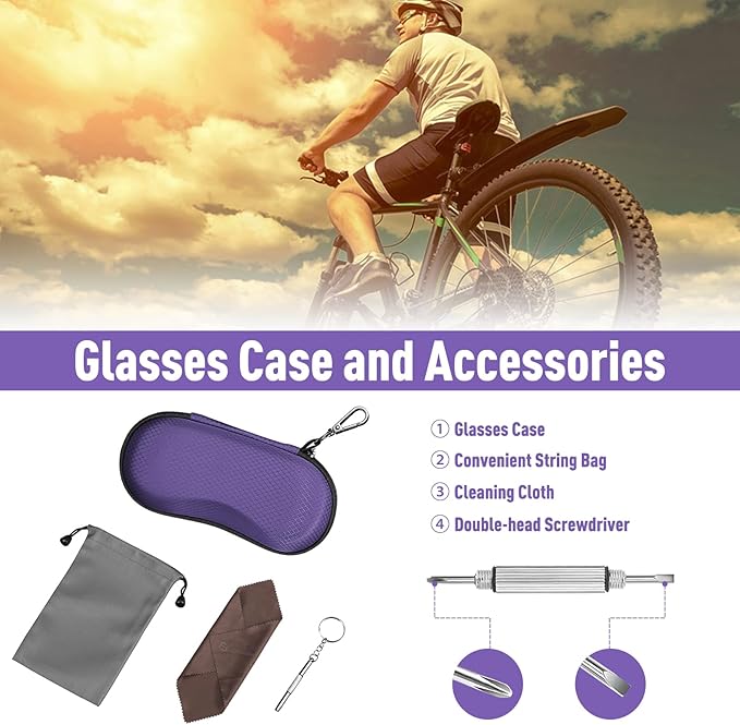 FINTIE Sunglasses Case, Hard EVA Shell Shockproof Sport Glasses Case with Metal Carabiner Travel Zipper Eyeglasses Holder