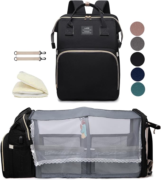 Black boy Diaper Bag Backpack: Baby toddler Bags with Changing Station for Women Men Girls Mom Dad Large Travel Backpack Pañaleras Modernas Para Bebe Niña Niño Newborn Essentials Baby New Born Gift | boy, Changing Station, Pañaleras Modernas, Para Bebe...