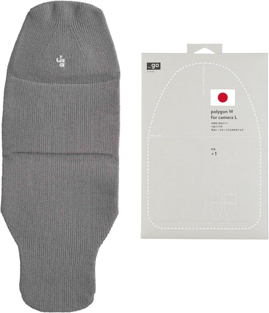 Camera Cover, Polygon W, Made in Japan, L size, Light Gray