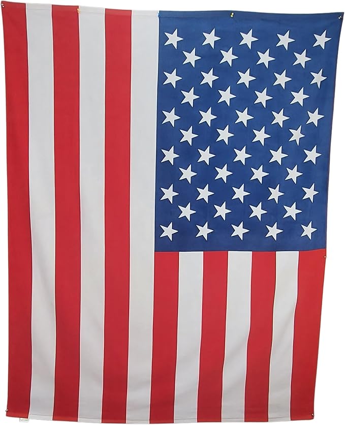 USA American Flag Beach Blanket Towel 54”x68” – 100% Cotton Velour, Highly Absorbent, Fast Drying, Easy-Pack for Spring Break, Vacation, Beach, Pool, or Sunbathing, Lightweight, Compact