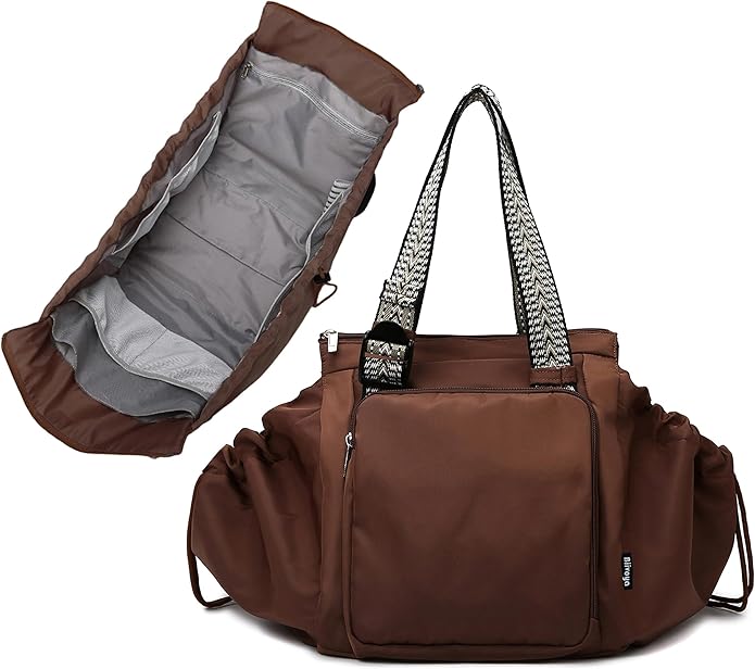 Everyday Bag Tote for Women, Spacious Diaper Bag with 16 Pockets, Durable Travel Bag, Sleek Work Shoulder Bag | 16 Pockets Org, Lay-Flat Design, 3-in-1 Versatility, Work & Travel Tote, Water-Resistant, Lightweight