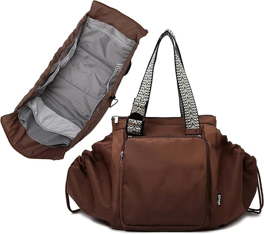 Everyday Bag Tote for Women, Spacious Diaper Bag with 16 Pockets, Durable Travel Bag, Sleek Work Shoulder Bag | 16 Pockets Org, Lay-Flat Design, 3-in-1 Versatility, Work & Travel Tote, Water-Resistant, Lightweight