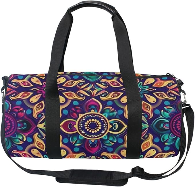 Mandala Docks Colorful Foldable Large Bag Business Trips Gym Bag