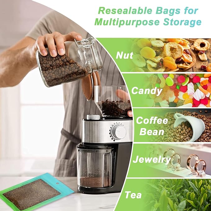 300 Pcs Gradient Mylar Bags, 3 Size Smell Proof Bags with Clear Window Foil Pouch Bags Resealable Bags for Small Business and Food Storage, Blue Green