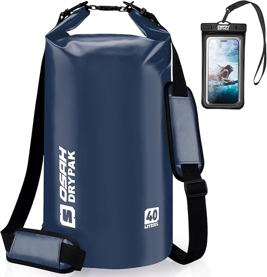 Waterproof Dry Bag, 5L/10L/20L/30L/40L Roll Top Lightweight Storage Backpack with Phone Case for Women & Men, Floating Waterproof Sack for Travel, Swimming, Kayaking, Paddle Board, Camping & Beach