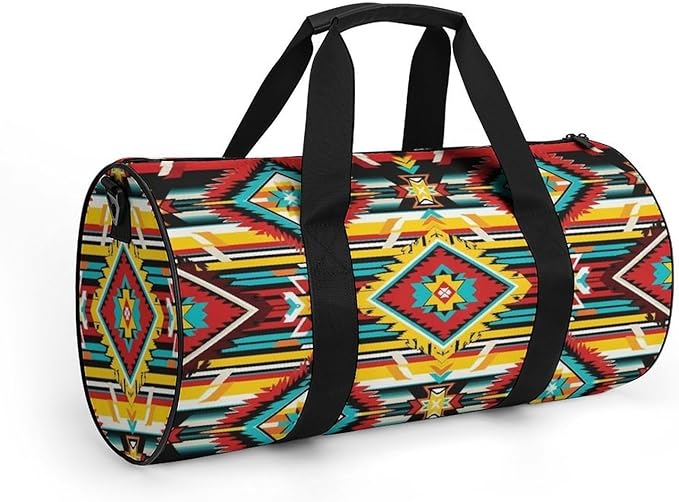 Weekender Carry on Beach Yoga Bag Sport Gym Fitness Tote Overnight Weekender Travel Bags for Men Women (Southwest Aztec(002))