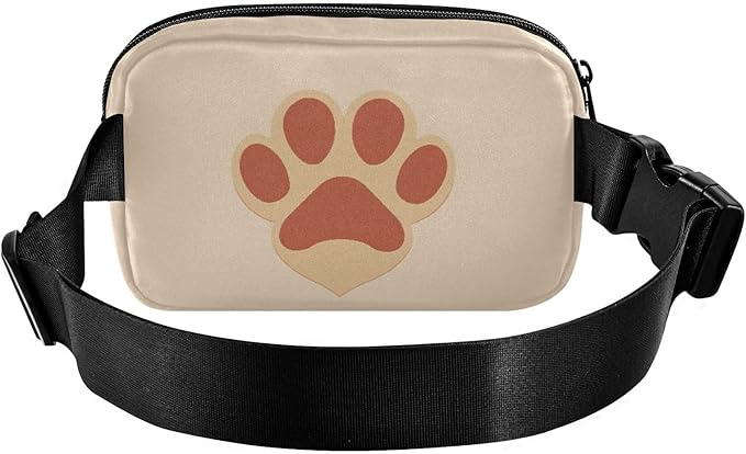 Cat Dog Paw Fanny Pack for Women Men Water Resistant Fashion Waist Packs with Adjustable Strap Belt Bag for Travel Workout Jogging Hiking 21218909 Cat Dog Paw