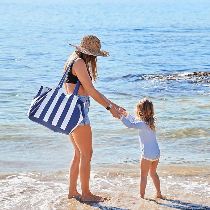 Dock & Bay Everyday Beach Tote Bag - Reusable Carrier Bag for Daily Use - Carries Up to 10kg - 100% Recycled Materials