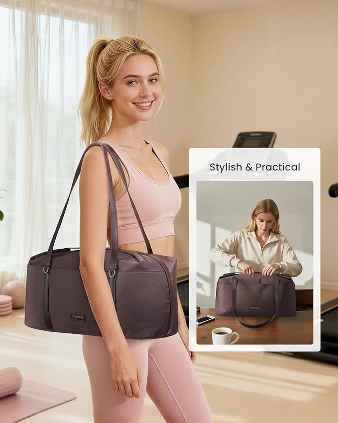 LOVEVOOK Work Tote Bag for Women, 15.6 Inch Laptop Shoulder Bag with Large Cup Holder, Professional Computer Tote Briefcase for Teacher Nurse Office Gym Travel Weekender