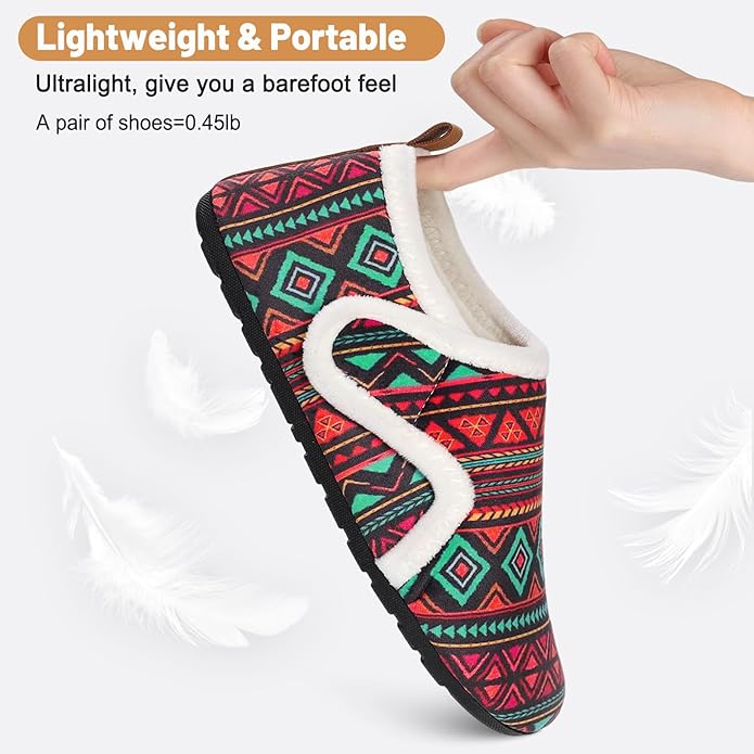Ultrafun House Slippers for Women Men Slip on Barefoot Slippers Socks Soft Lightweight Rubble Sole House Shoes Indoor/Outdoor