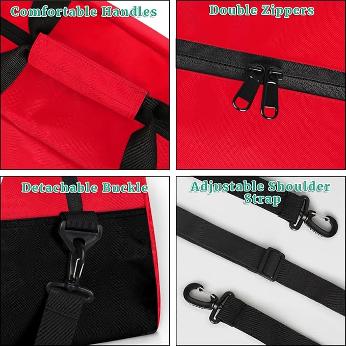 Personalize Kids Duffel Bag With Custom Name Text Carry-On Overnight Travel Gym Lightweight Dance Sports Bags For Boys Girls Kids/Red