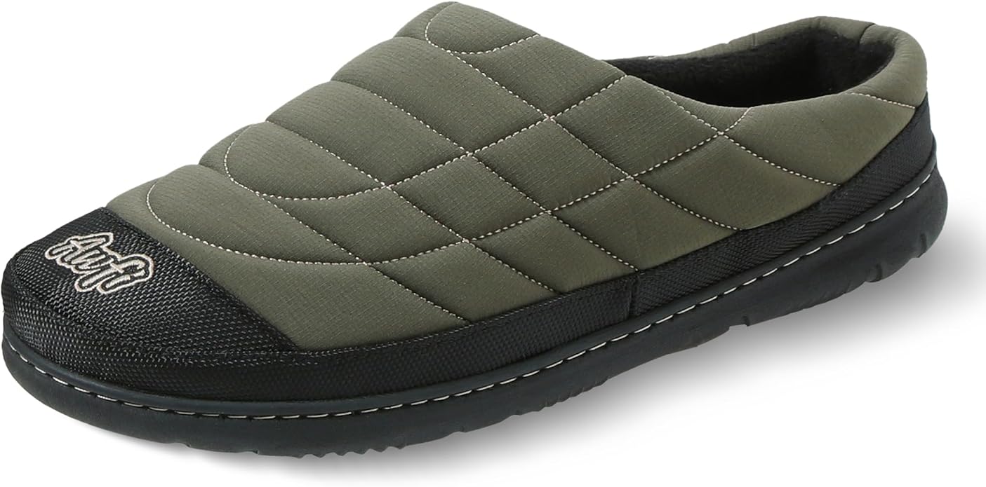 Mens Slip On Slippers Coolmax® Two Tone Comfy Slipper Memory Foam Slippers Indoor Outdoor Men's House Shoes Loafers Camping Slipper Two Styles | Moisture-wicking | Breathable