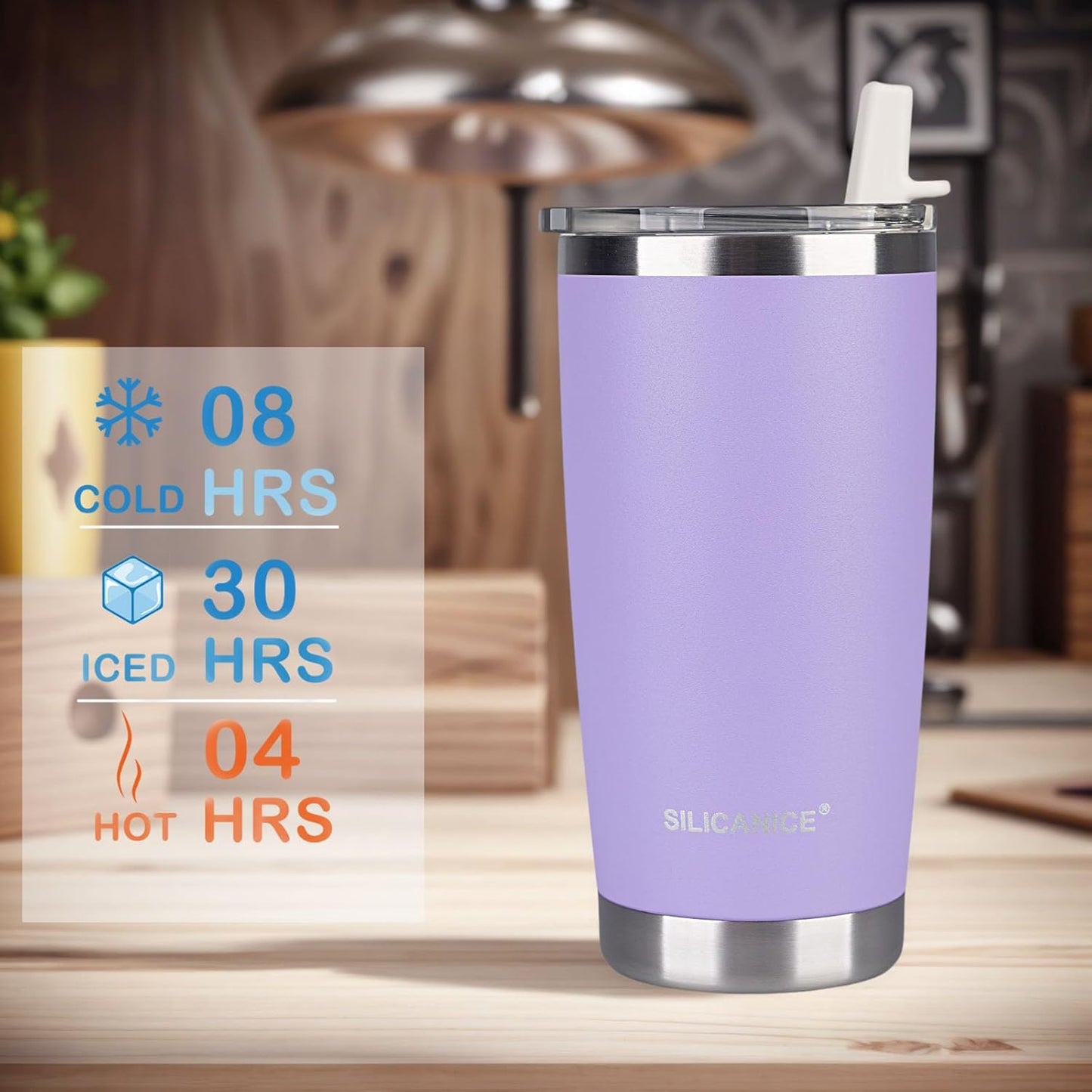 20 oz Stainless Steel Vacuum Insulated Tumbler with Lid,Durable Travel Coffee Mugs Cups,Dishwasher Safe, Spill Proof,Grils Women men Friends Tumblers,Easy Cleaning (Granular Purple, 20 oz)