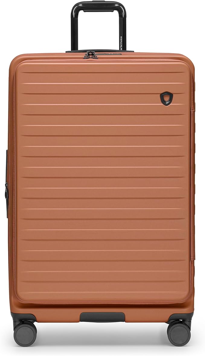 Traveler's Choice Novia Top Opening Expandable Polycarbonate Luggage with Spinner Wheels, Autumn Leaves, 30-Inch Large