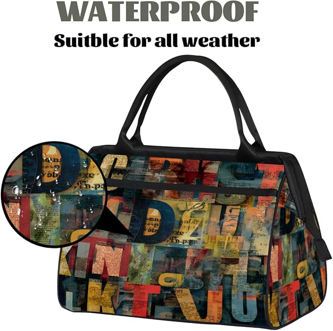 Graffiti Overnight Weekender Bag for Women Men Travel Duffel Bags Waterproof Luggage Carry on Sports Yoga Gym Bag
