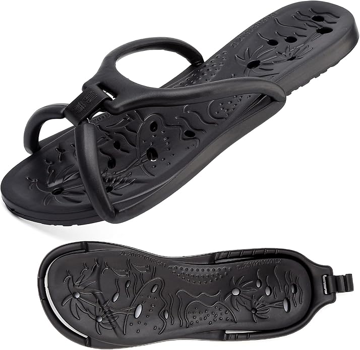 Shower Shoes for Women and Men Quick Drying Non-Slip Pool Slides Comfortable College Dorm Slippers Lightweight Beach Sandals with Drain Holes