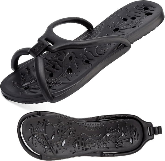 Shower Shoes for Women and Men Quick Drying Non-Slip Pool Slides Comfortable College Dorm Slippers Lightweight Beach Sandals with Drain Holes