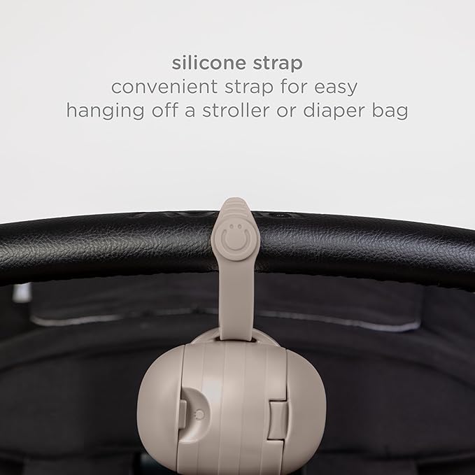 Ubbi On-The-Go Dual Pacifier Holder, Keep's Baby's Binkies Clean and Accessible, Portable for Travel, Diaper Bag Accessory Must Have for Newborns, Taupe