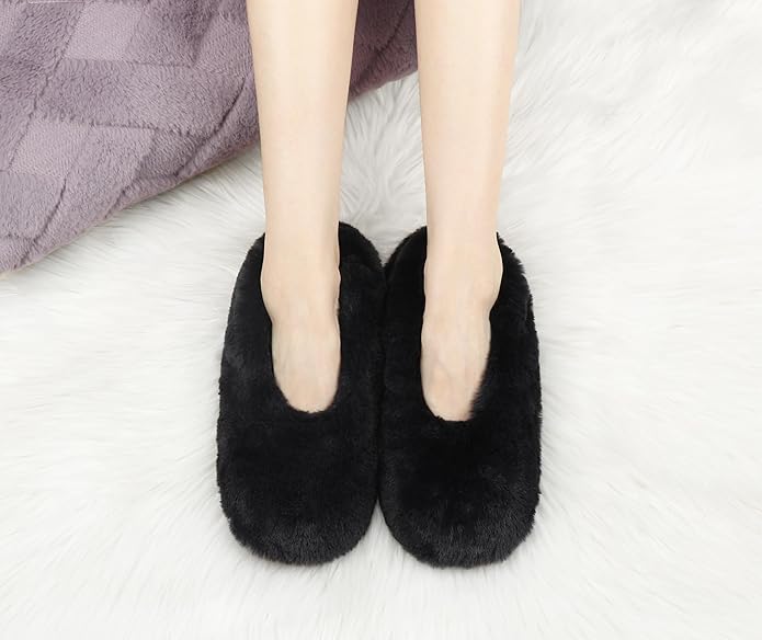 DICUIRD Women's Ballerina Slippers Lightweight House Slippers with Stretchable Heel Design