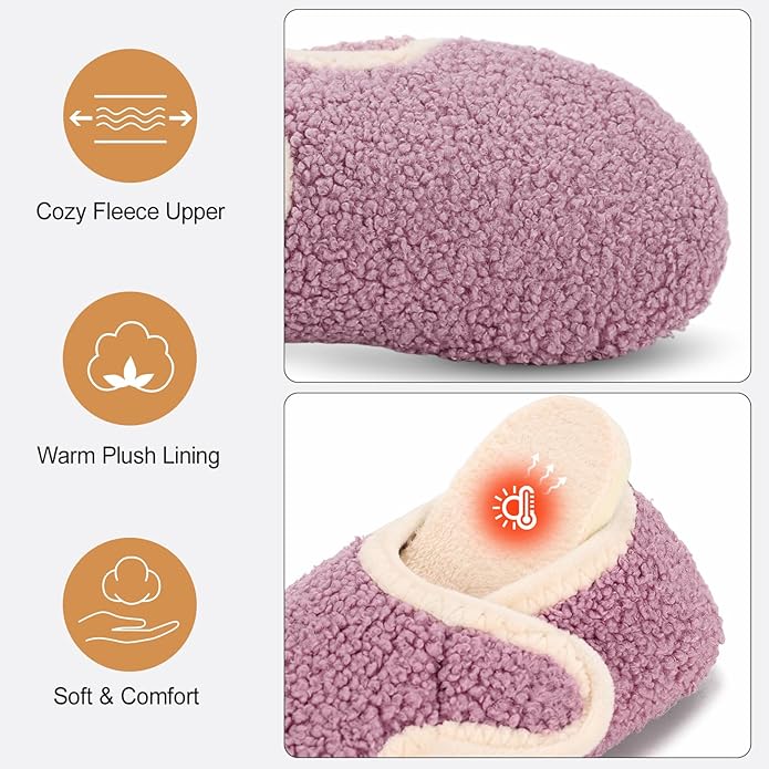 Ultrafun House Slippers for Women Men Slip on Barefoot Slippers Socks Soft Lightweight Rubble Sole House Shoes Indoor/Outdoor