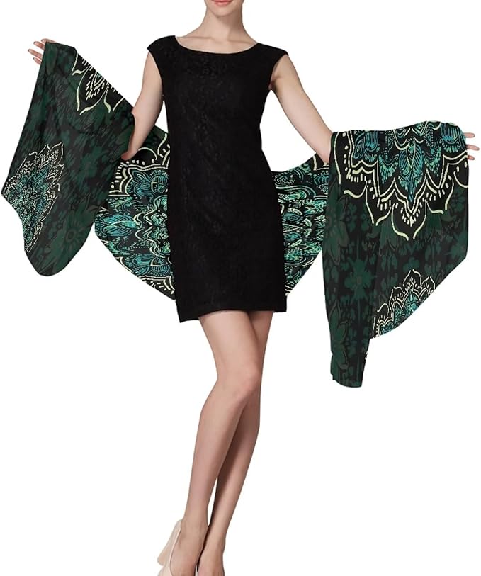 Dark Green Boho Flower Print Soft Beach Towel 66x44 inch,Woven Microfiber Sand Free Beach Towel Lightweight Beach Bath Towel for Adult Teenagers, Quick Dry Pool Towel Decorative Size S