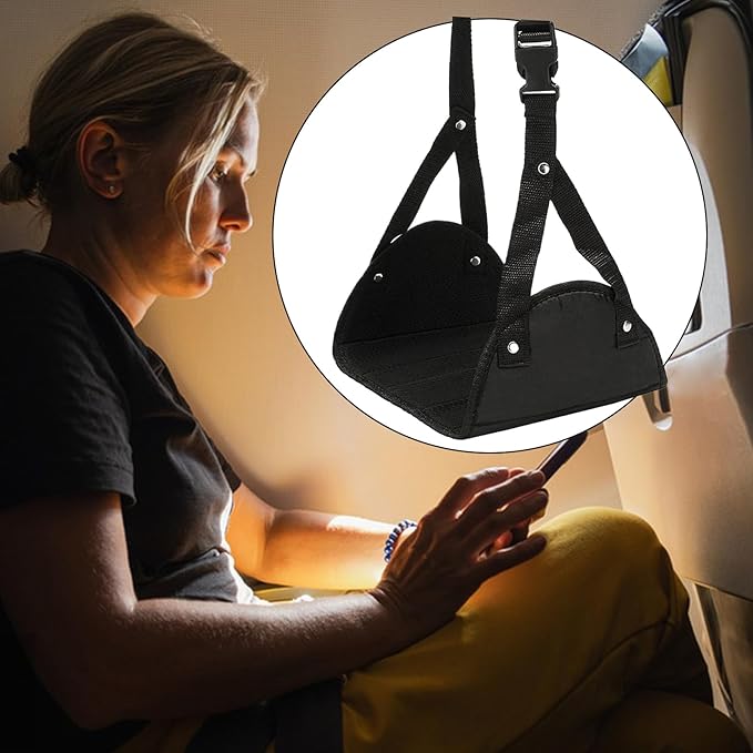 Leg Hammock for Airplane Travel, Airplane Foot Hammock Rest for Plane Travel, Breathable Footrest for Work, Trains, Business Trips, Bus, Car Rides, Men, Adults, Home, Sleeping