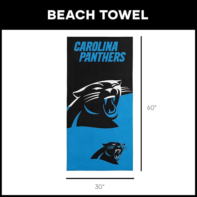 Northwest NFL Oversized Microfiber Beach Towel, 60 x 70 Inches – Quick Dry, Sand Resistant, Lightweight, Highly Absorbent, Shibori Design