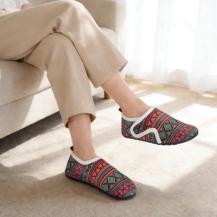 Ultrafun House Slippers for Women Men Slip on Barefoot Slippers Socks Soft Lightweight Rubble Sole House Shoes Indoor/Outdoor