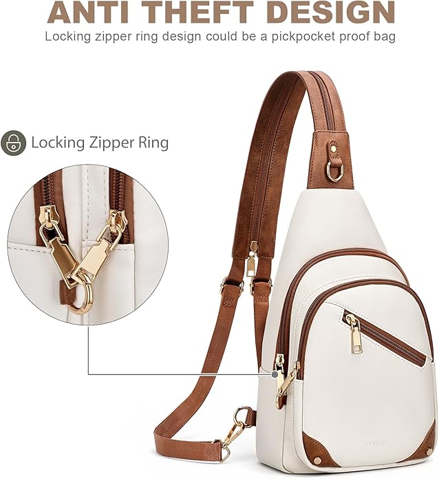 Anti Theft Sling Bag for Women, RFID Crossbody Purses Convertible Sling Backpack, Cross Body Purse Chest Bag