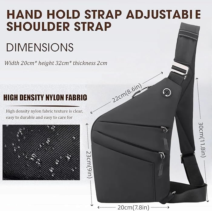 Crossbody Travel Bags for Women, Anti Theft Proof Safe Slim Sling Travel Purses, Personal Flex Shoulder Bag for Men Women